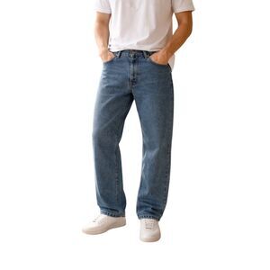 Wrangler Relaxed Fit Straight Leg Jeans Men’s 34x29 Blue Classic Denim